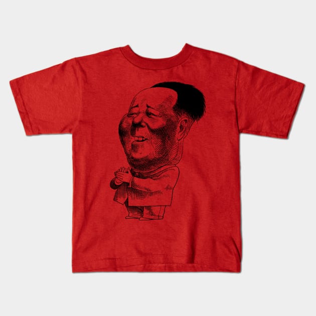 Mao Zedong Kids T-Shirt by Soriagk
